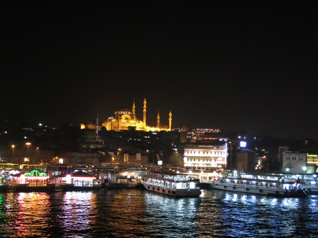 IMG_0030.JPG - Stadtführung Istanbul 2014 - 18.03.14  Blaue Moschee - Nachtaufnahme