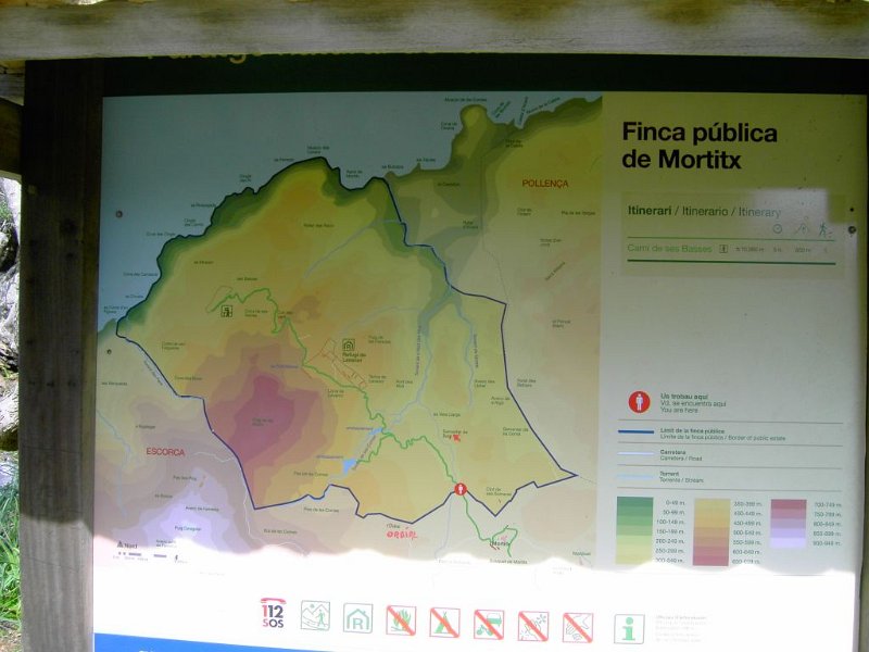 130323_Mortitx_Plan_H.jpg - Mallorca-Wanderungen - 23.03.2013   Mortitx - Wanderkarte (H)