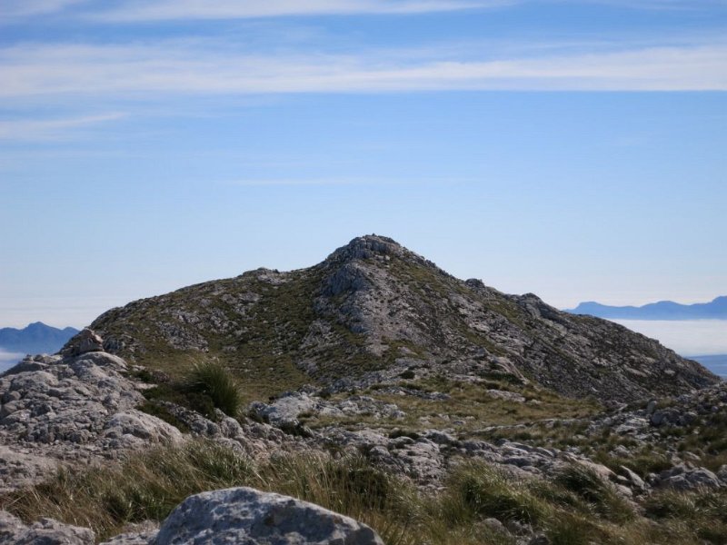 140407_Spitze_Galileu.jpg - Mallorca-Wanderungen - 07.04.2014   Galileu - Blick zur Spitze