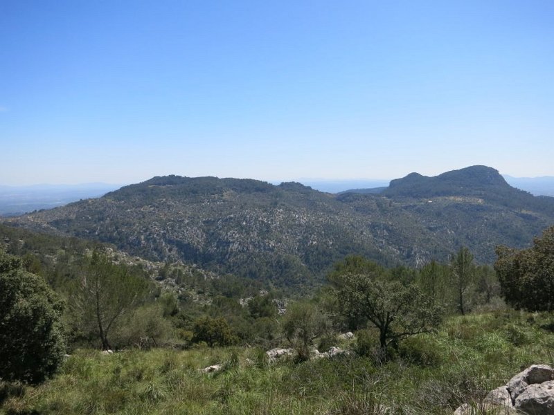 140410_Weg_Mancor_de_Vall.jpg - Mallorca-Wanderungen - 10.04.2014   Teilweg nach Val de Mancor - Hänge gegenüber