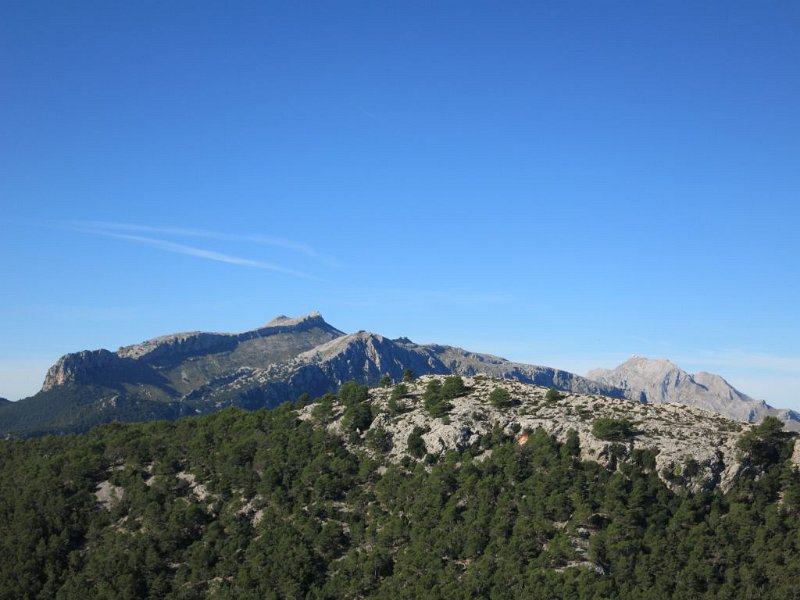 141011_Massanella_Puig-Major.jpg - Mallorca-Wanderungen - 11.10.2014 Tomir  vom Aufstieg, Massanella, Galileu und Puig Major