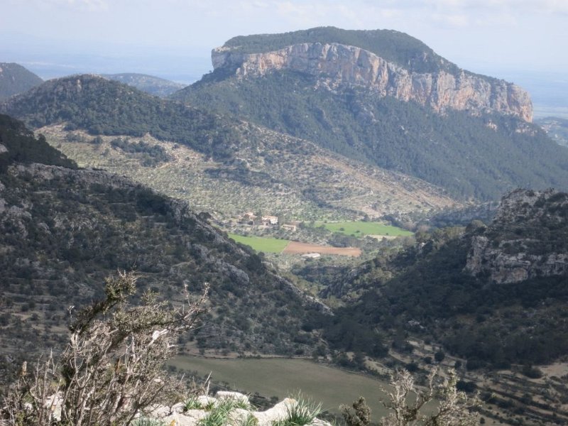 150321_Sollerich.jpg - Mallorca-Wanderungen - 21.03.2015 Comassema - Ofre  vom Aufstieg - Blick auf Sollerich
