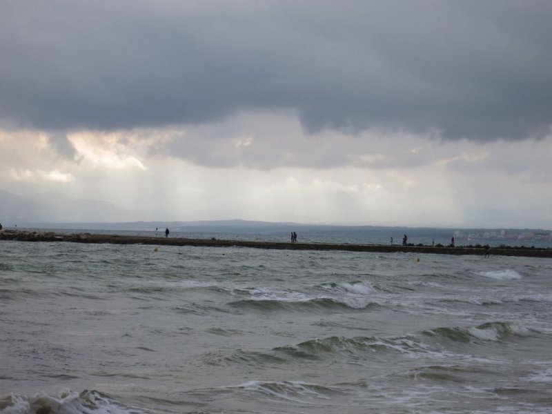 151019_Impression_1.jpg - Mallorca-Wanderungen - 19.10.2015 Strandwanderung  vom Strand - Sonne zwischen Wolken