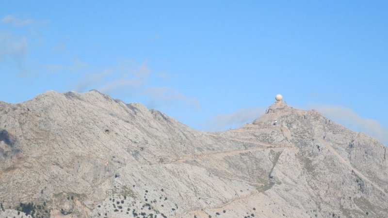 161027_Puig_Major.jpg - Mallorca-Wanderungen - 27.10.2016   L' Ofre über Comasema   kurz vor dem Gipfel  -  Penyal de Migdia, Puig Major