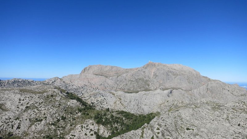 161028_Puig_Major.jpg - Mallorca-Wanderungen - 28.10.2016  Tossals Verds   vom Gipfel  -  Penyal de Migdia, Puig Major