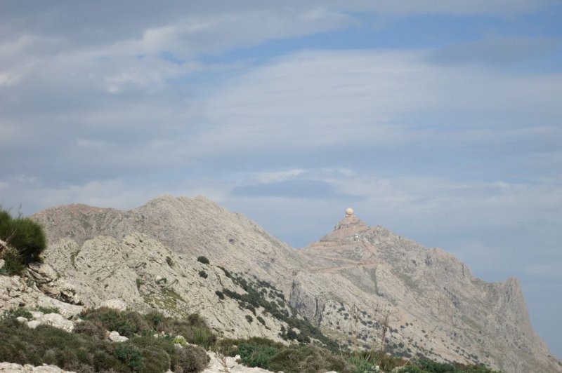 171018_Puig_Major.jpg - Mallorca-Wanderungen - 18.10.2017 Biniaraix mit Abstieg Fornalutx (am Puig des Verger vorbei)   von einem anderen Standort - Penyal de Migdia, Puig Major