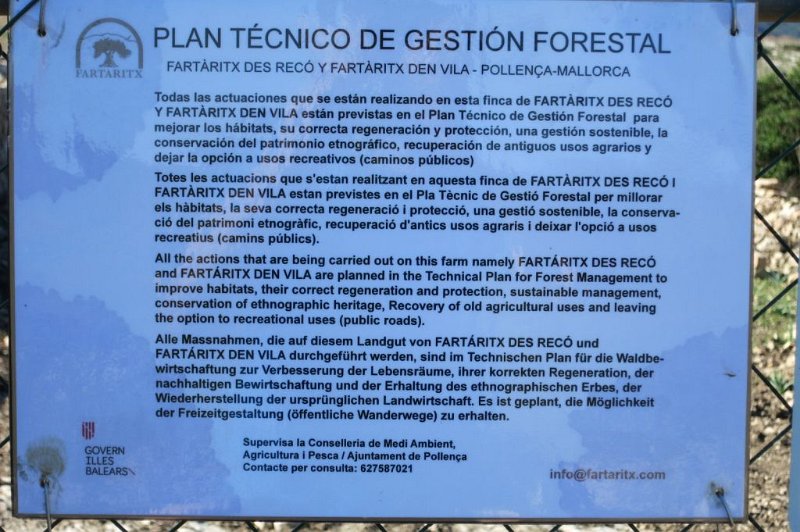 171027_Abschreckung-Detail.jpg - Mallorca-Wanderungen - 27.10.2017 Fartaritx über Cami del Ninot   Ausgang Privatbesitz - Abschreckungsschild-Detail