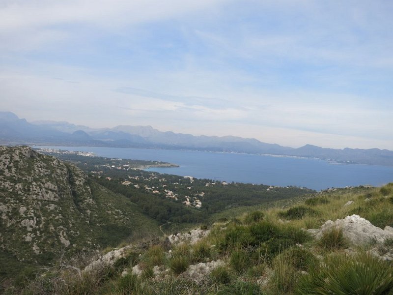 190306_Bucht_Pollenca.jpg - Mallorca-Wanderungen - 06.03.2019 Talaia d' Alcudia - vom Wanderweg  Bucht von Pollenca