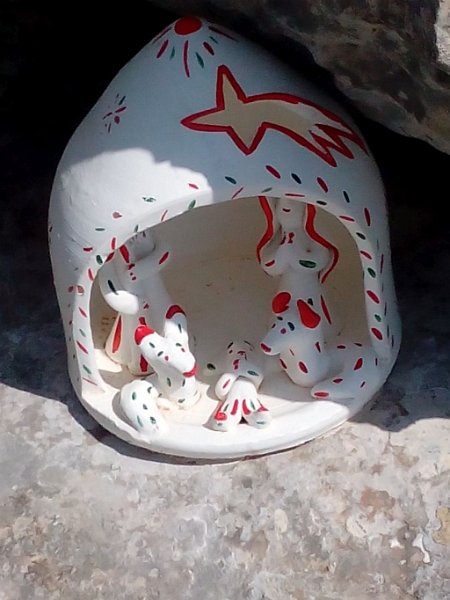 190322_Krippe.jpg - Mallorca-Wanderungen - 22.03.2019 Galileu - am Gipfel  Krippe