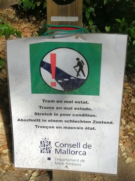 191008_Zustand.jpg - Mallorca-Wanderungen - 08.10.2019 - Fartaritx - Rückweg am March  zum Zustand des Weges (Smartphone)
