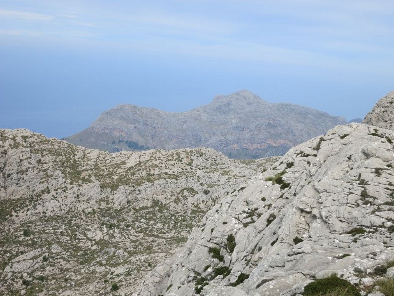 191018_PuigRoig.jpg - Mallorca-Wanderungen - 18.10.2019 - Massanella von Son Massip - vom Nebengipfel  Puig Roig