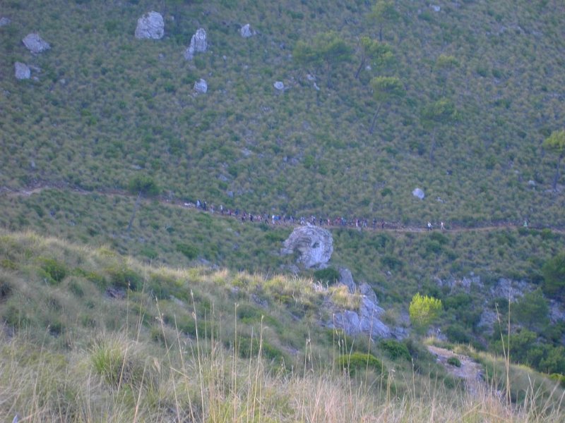 101021_Invasion.jpg - Mallorca-Wanderungen - 21.10.2010 Galatzo  am Aufstieg - Invasion der Touristen