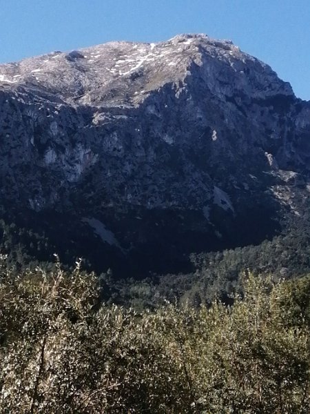 IMG-20230310-WA0000.jpeg - Mallorca-Wanderungen - 10.03.2023 Val de March-Binifaldó (550 Hm, 27k)  Schneereste am Tomir  (Erläuterung: Hm=Höhenmeter, k=Tausend)