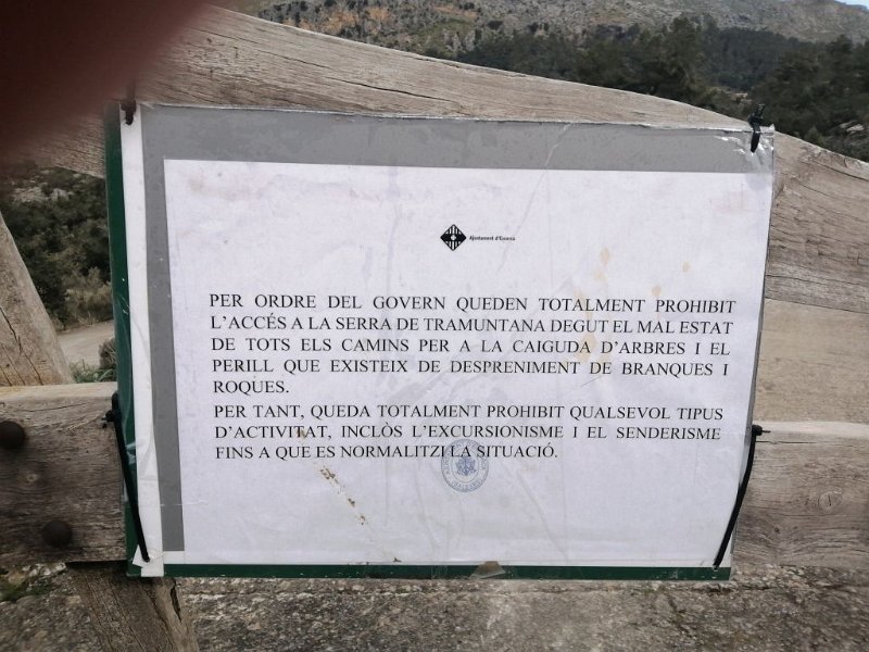 IMG-20230318-WA0001.jpeg - Mallorca-Wanderungen - 18.03.2023 Menut-Binifaldó (190 Hm, 13k)  Aushang Sonntagswanderung (alle Wanderungen sind verboten) 
