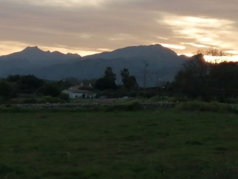 IMG-20230325-WA0000.jpeg - Mallorca-Wanderungen - 25.03.2023 Menut-Val de March (530 Hm, 23k)  keine Fotos, Berge im Sonnenuntergang von Alcúdia