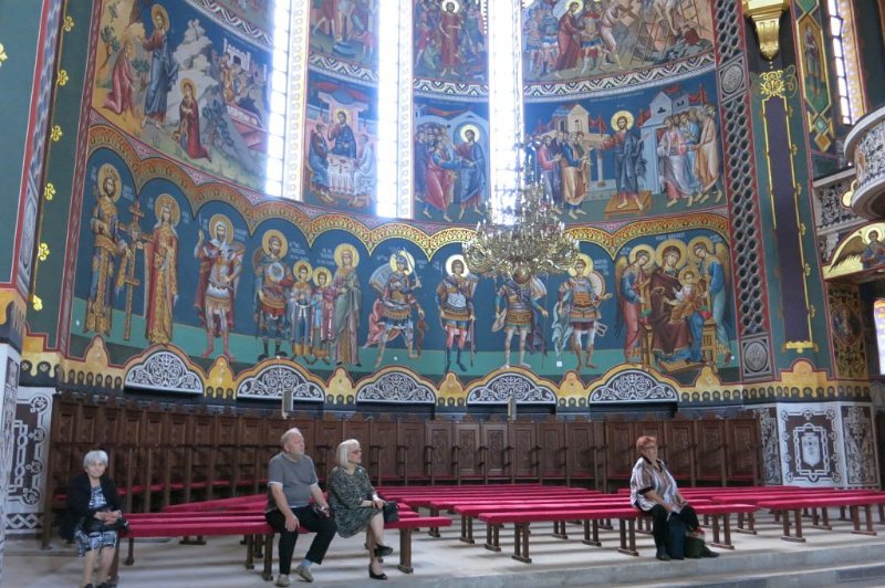 180528_Arad_Ortodoxe_Kirche_links.jpg - Sanktanna-Besuch 2018 - 28.05.2018 - Arad   Orthodoxe Kirche - Wandmalerei linke Seite