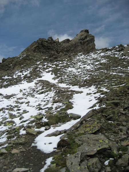 110719_Scheibleraufstieg_Abbruch.jpg - Hüttenwanderung Verwall - 19.07.2011 - Abbruch Scheibleraufstieg Markus, Helmuth