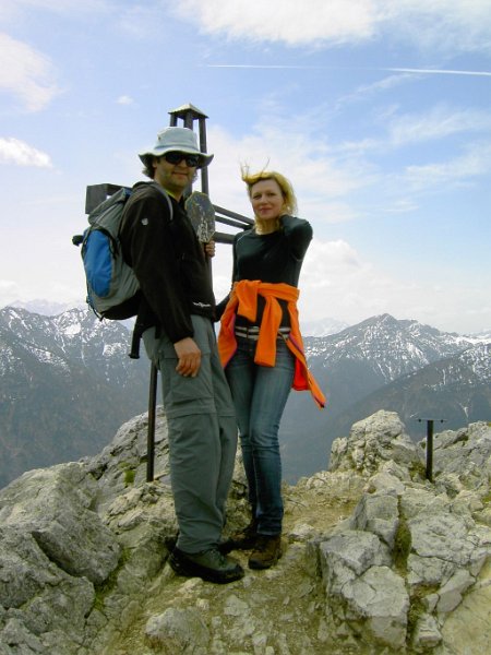 130501_Puerschling_Teufelstaettkopf.jpg - 01.05.2013 - Pürschling mit Teufelstättkopf - Gipfel  Elisabeth, Lena, Doris, Anton, Helmuth