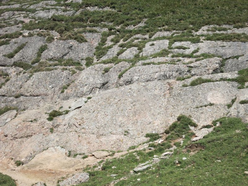 150822_Nagelfluh-Wand.jpg - 22.08.2015 - Steineberg, Stuiben - Abstieg in Nagelfluh-Wand mit Seil-Sicherung  Helmuth 