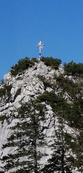 200919_Franziskaner.jpg - 19.09.2020 - Schönleitenschrofen -  vom Rundweg - Ralf auf dem Franziskaner  Ralf, Helmuth