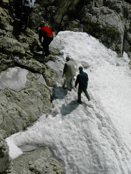 080621_AufstiegzumGipfelkreuz.jpg - Zugspitz-Besteigung 2008 - 21.06.2008 - Aufstieg zum Gipfelkreuz  Markus, Helmuth
