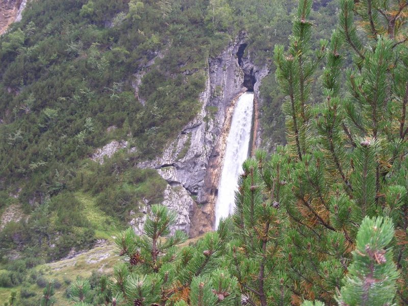 090821_Partnach-Fall.jpg - Zugspitz-Besteigung 2009 - 21.08.2009 - Wasserfall Partnach (Foto Anton)  Anton, Helmuth